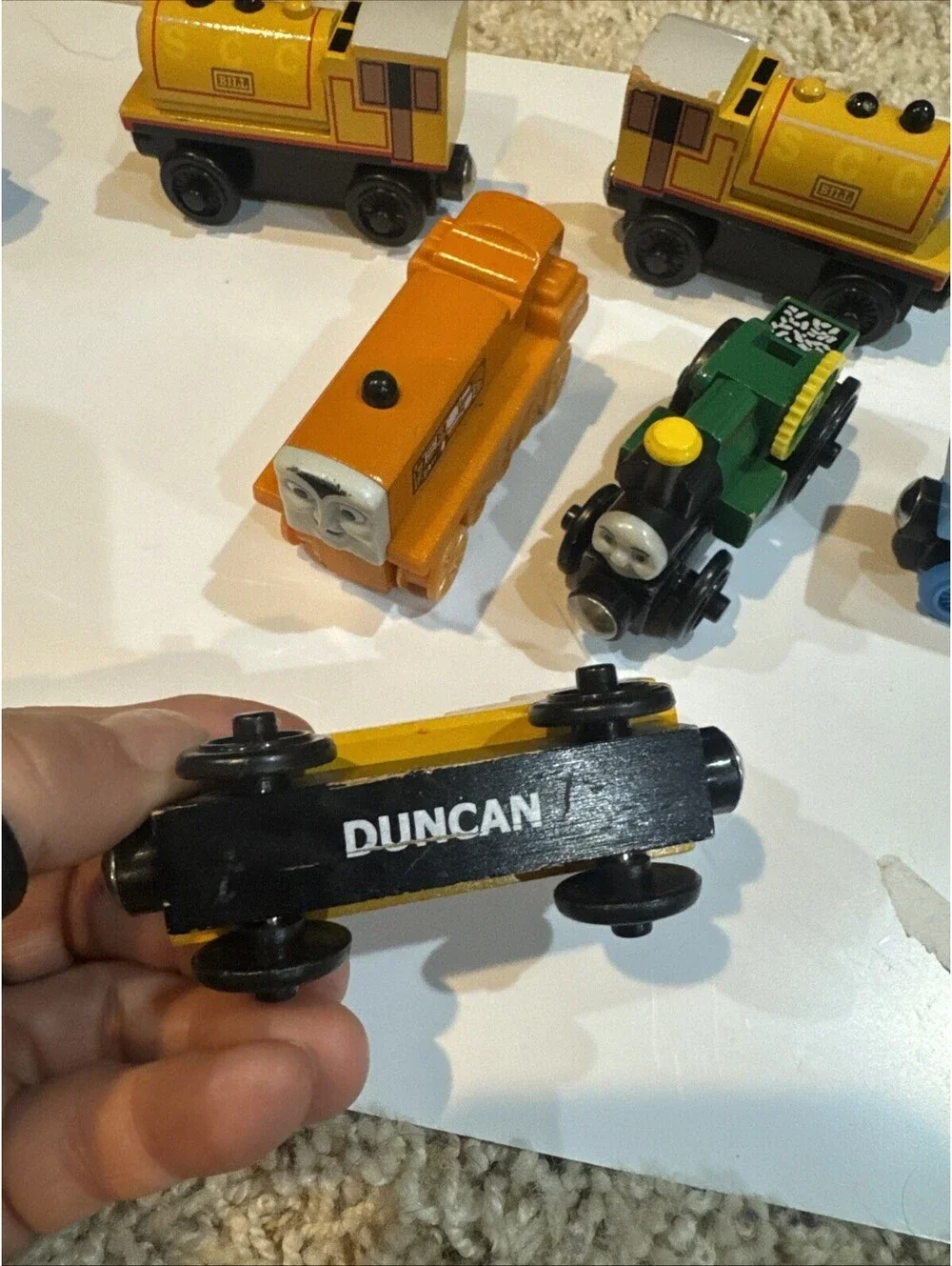 Vintage Learning Curve Thomas Wooden Railway Duncan #6 Engine LOT OF 9 [COPY]